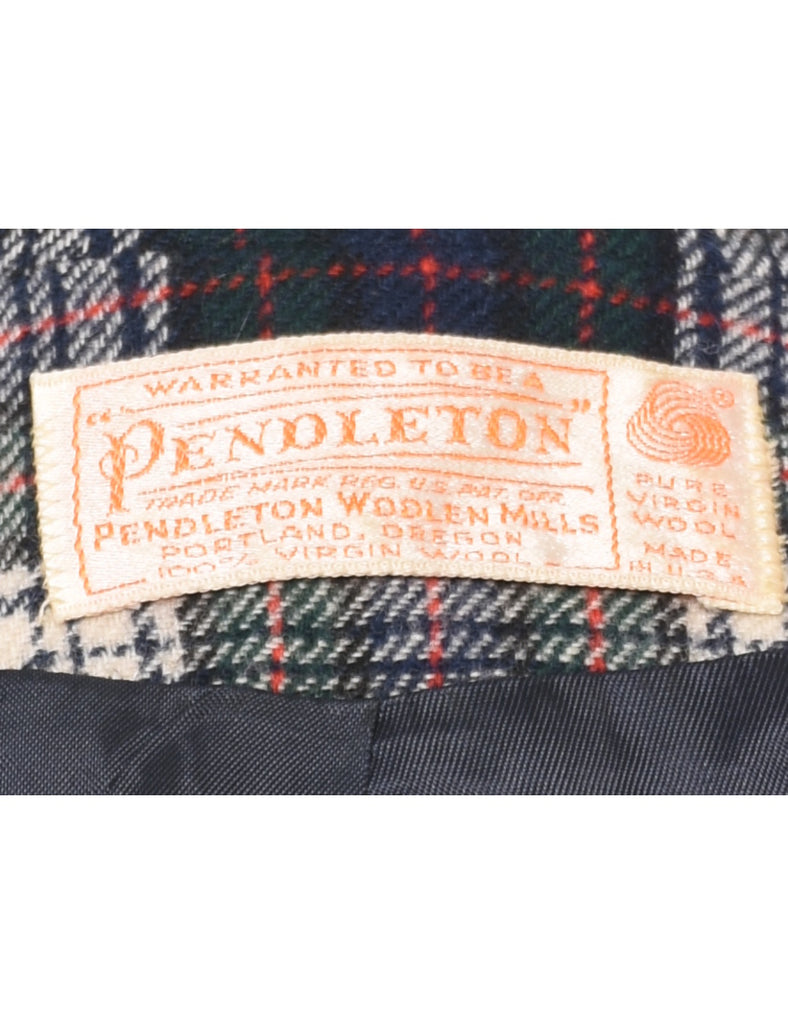 Wool Pendleton Plaid Blazer - M