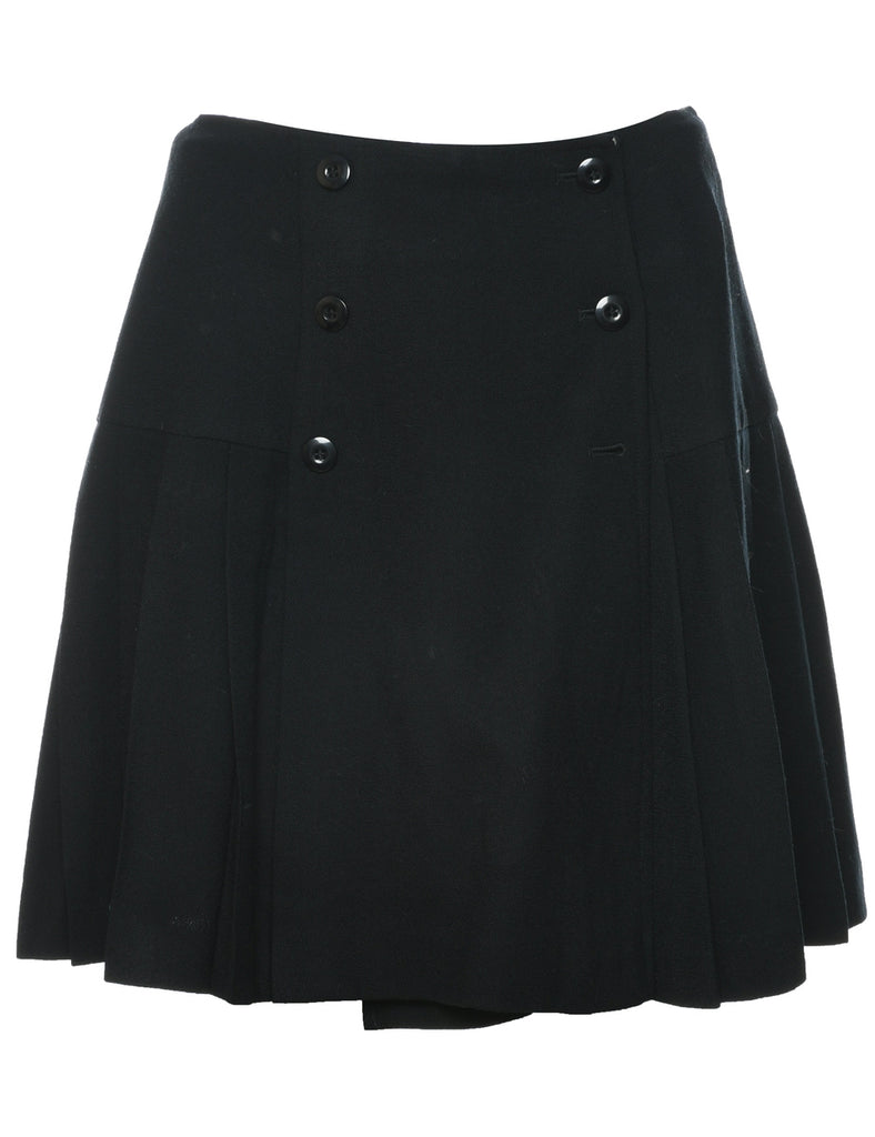 Wool Pleated Skirt - M