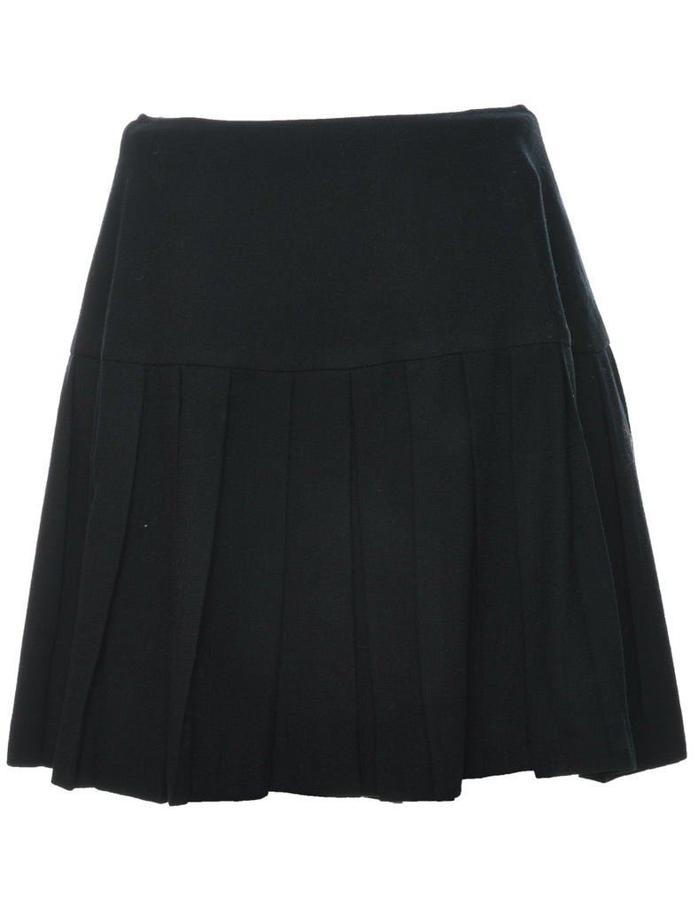 Wool Pleated Skirt - M