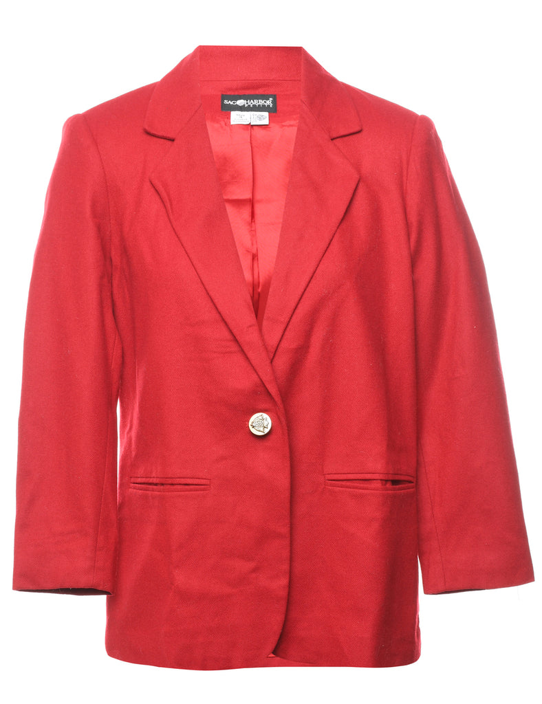 Wool Red Blazer - M