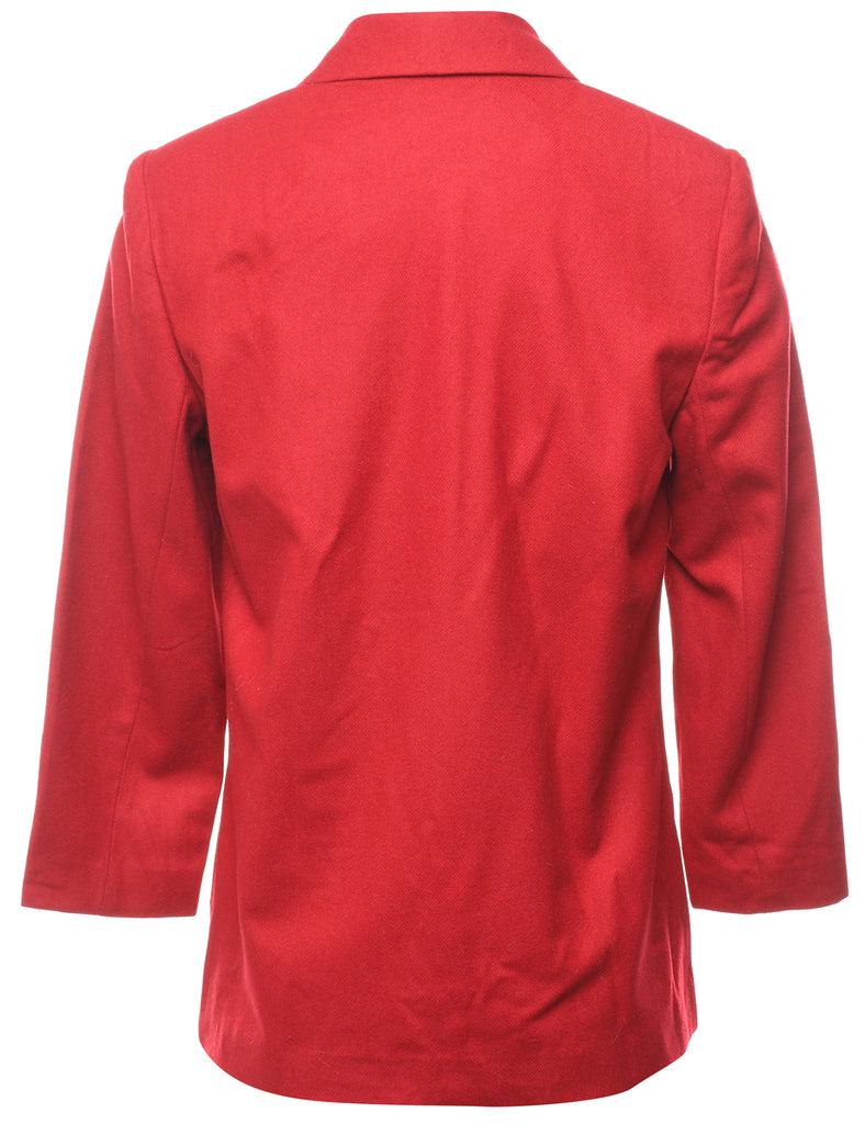 Wool Red Blazer - M