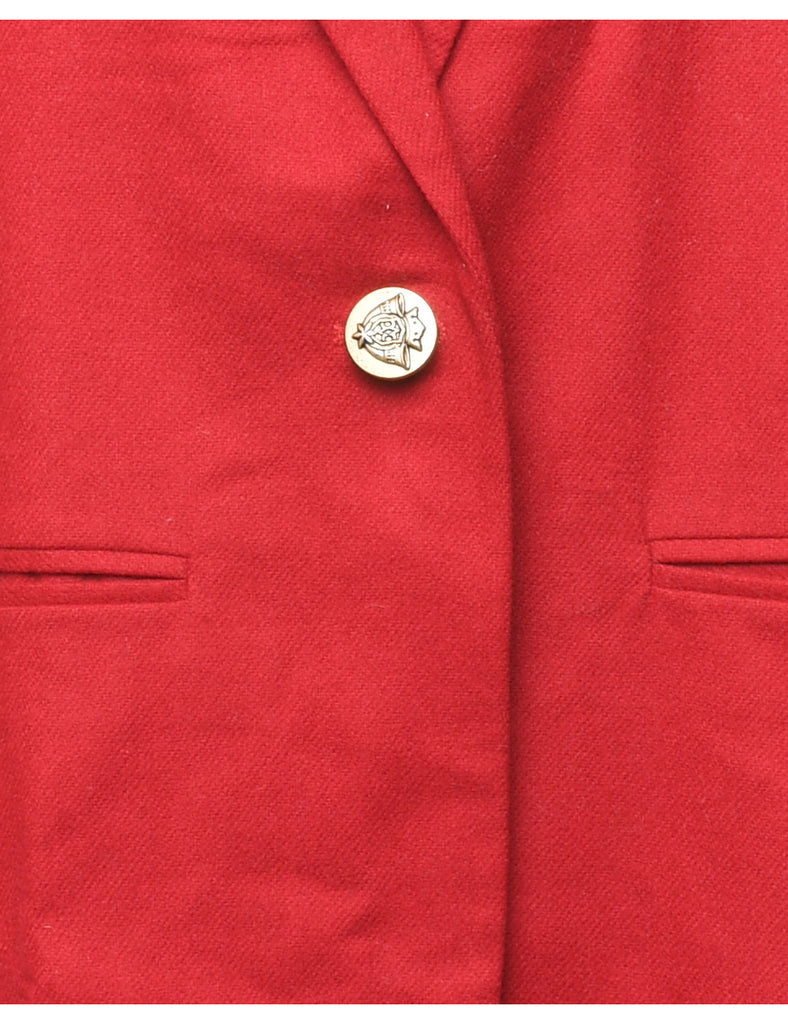 Wool Red Blazer - M