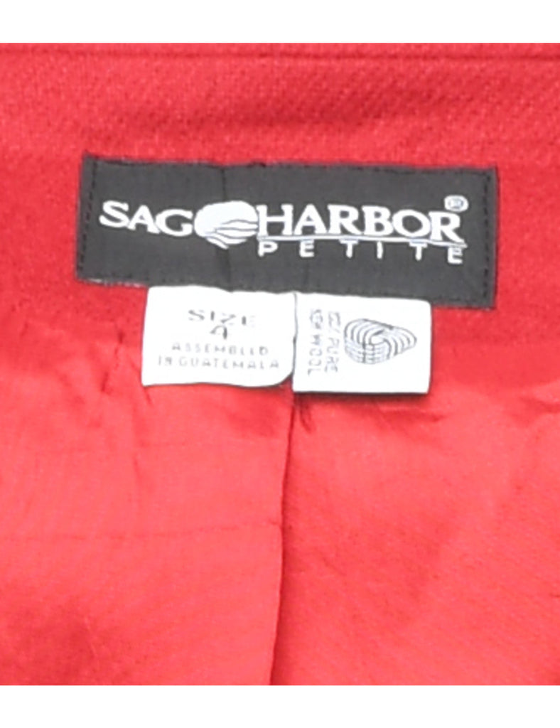 Wool Red Blazer - M