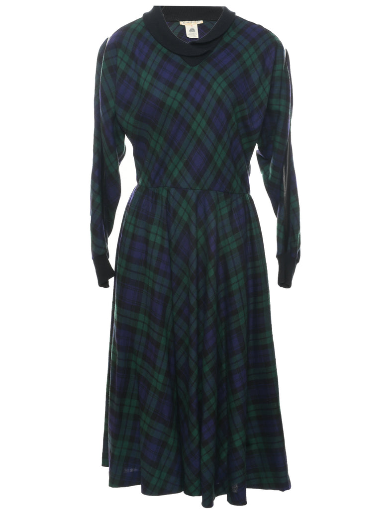 Wool Tartan Dress - M