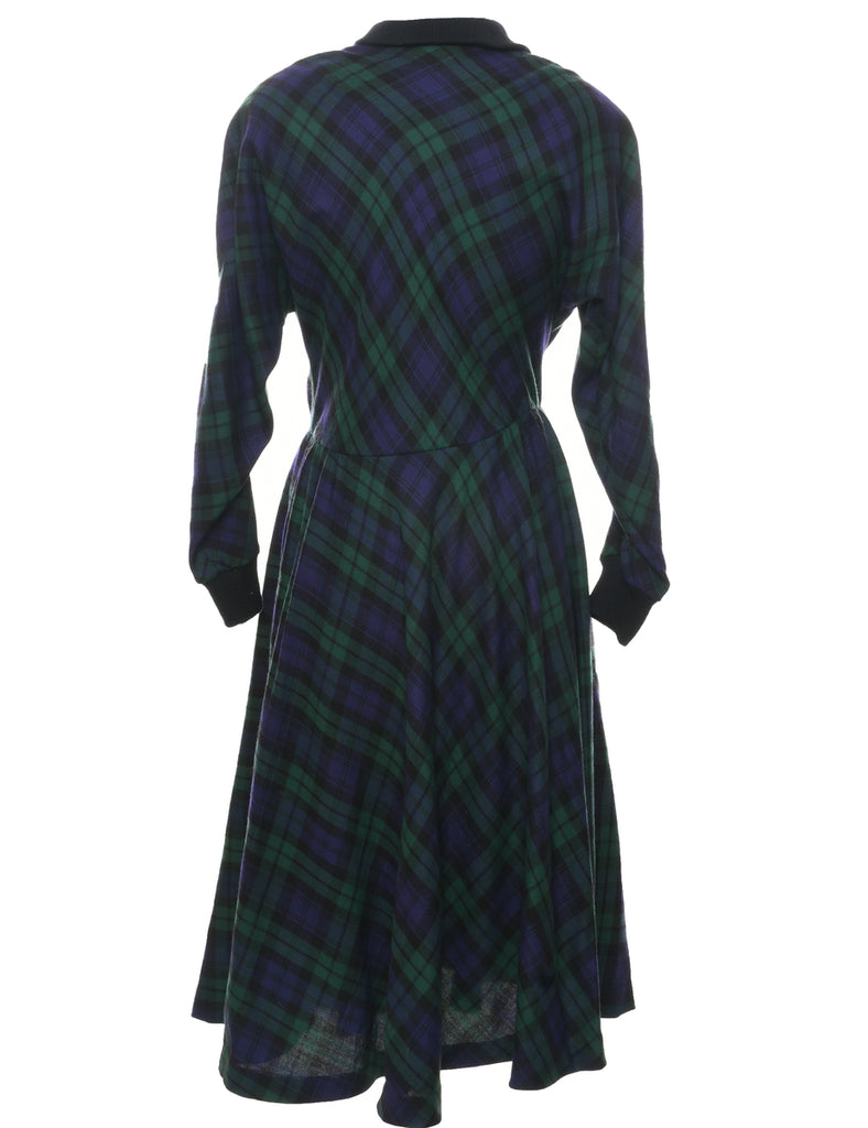 Wool Tartan Dress - M