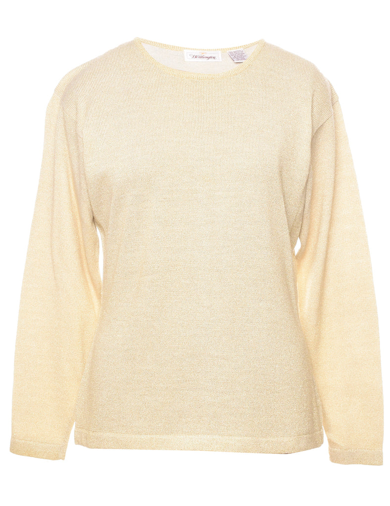 Worthington Lurex Thread Pattern Jumper - M