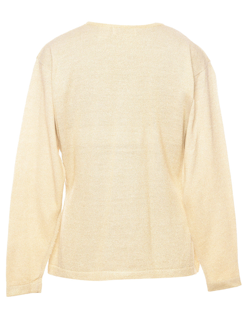 Worthington Lurex Thread Pattern Jumper - M