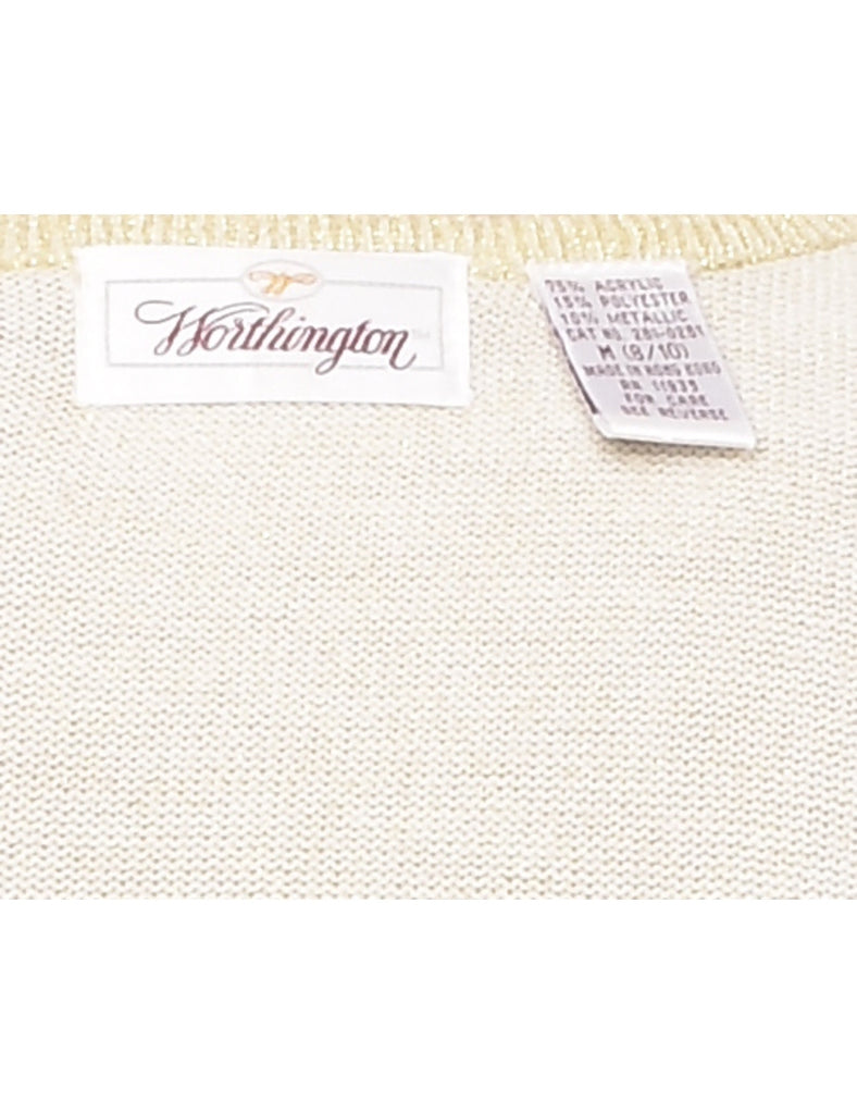 Worthington Lurex Thread Pattern Jumper - M