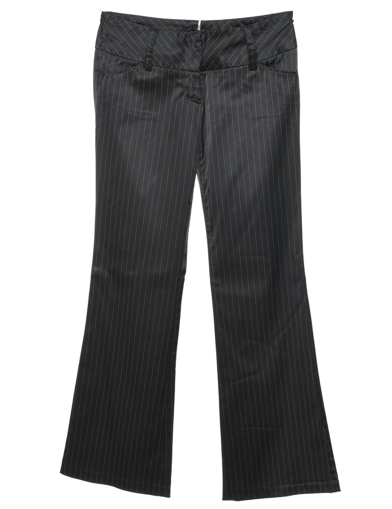 Y2K Black Pinstriped Trousers - W30 L30