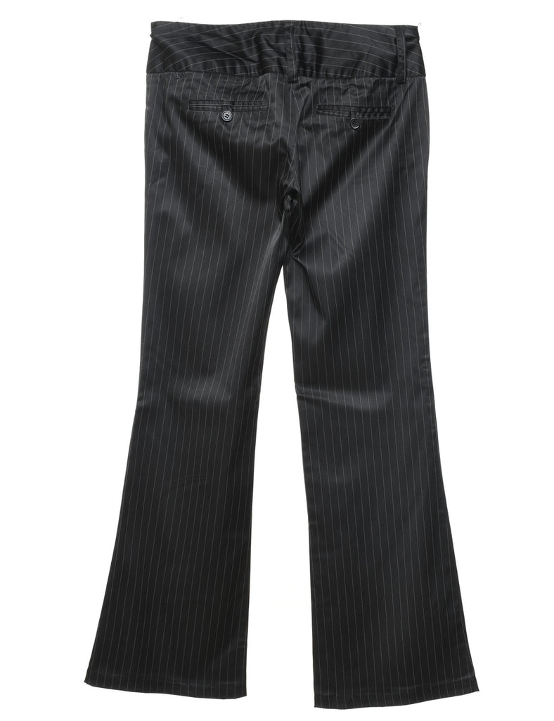 Y2K Black Pinstriped Trousers - W30 L30
