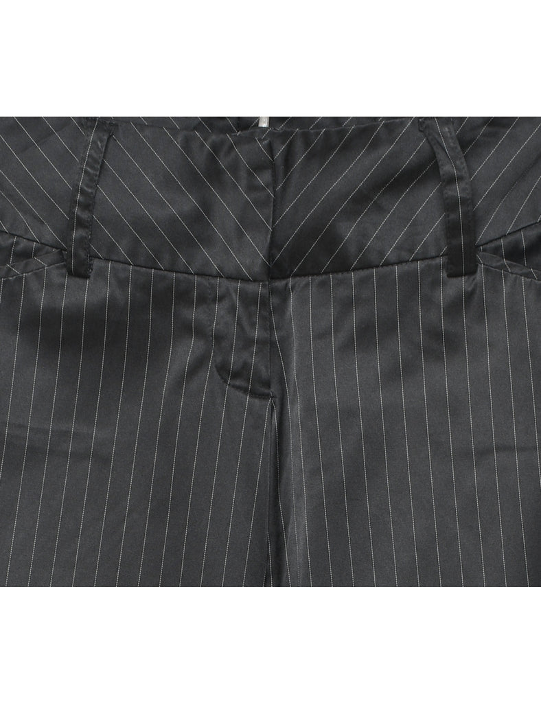 Y2K Black Pinstriped Trousers - W30 L30