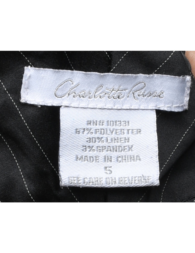 Y2K Black Pinstriped Trousers - W30 L30