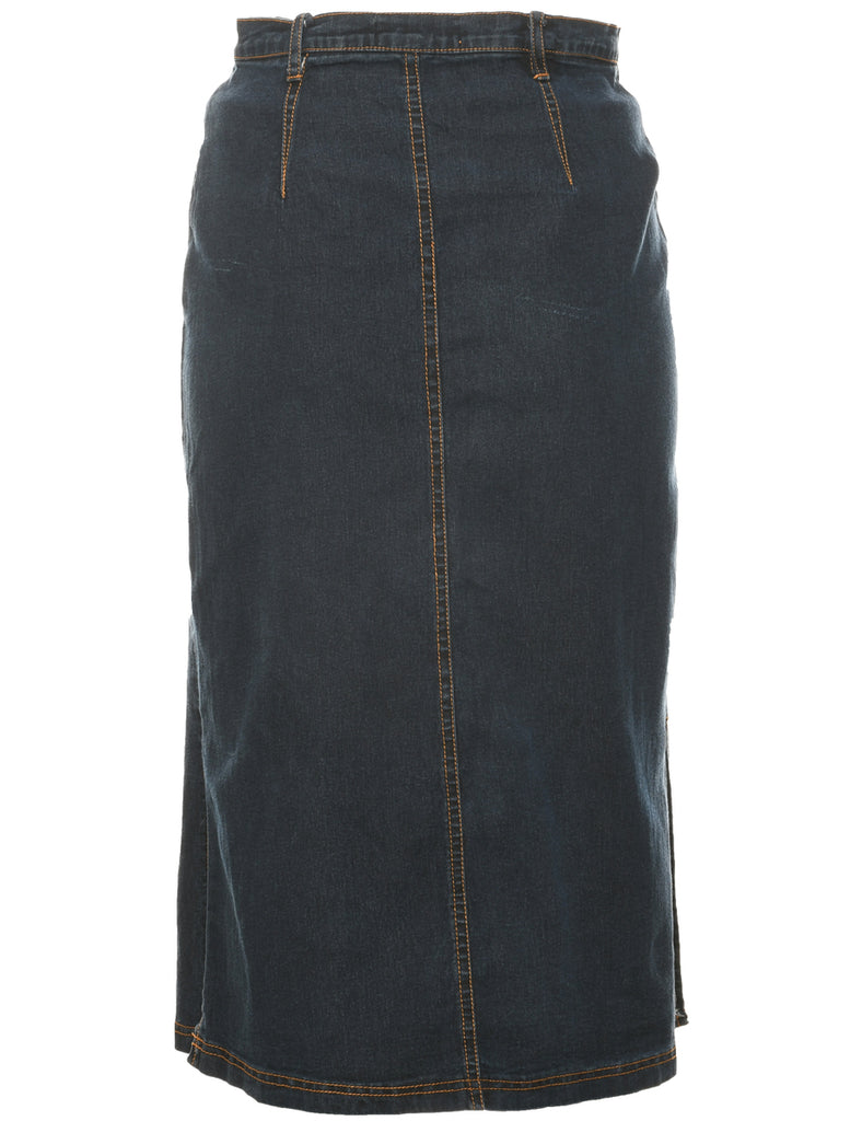 Y2K Faux Distressed Maxi Skirt - XS