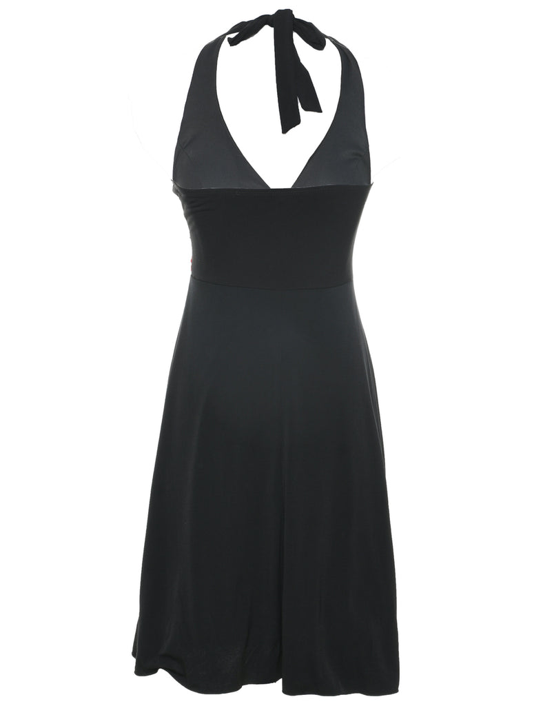 Y2K Halter Black Dress - M
