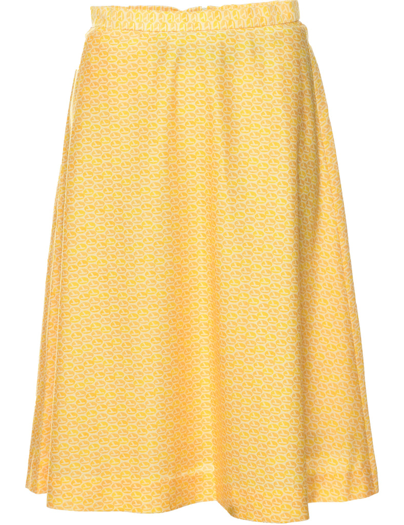 Yellow Flared Skirt - S
