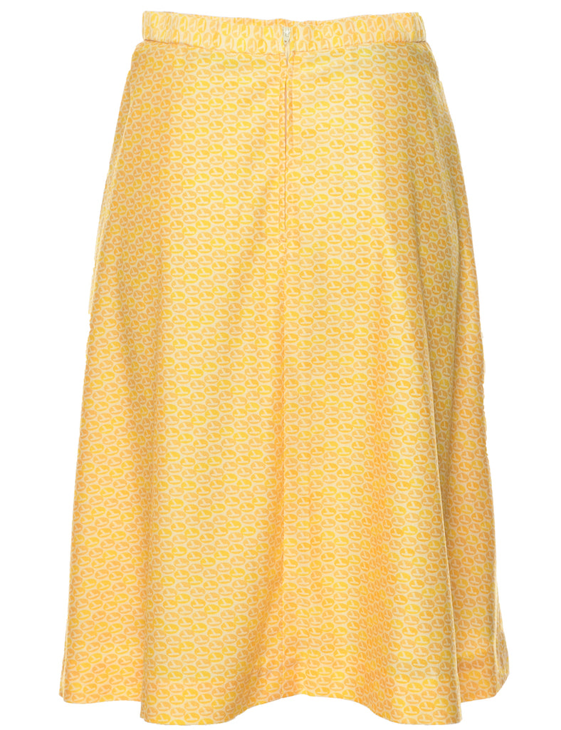 Yellow Flared Skirt - S
