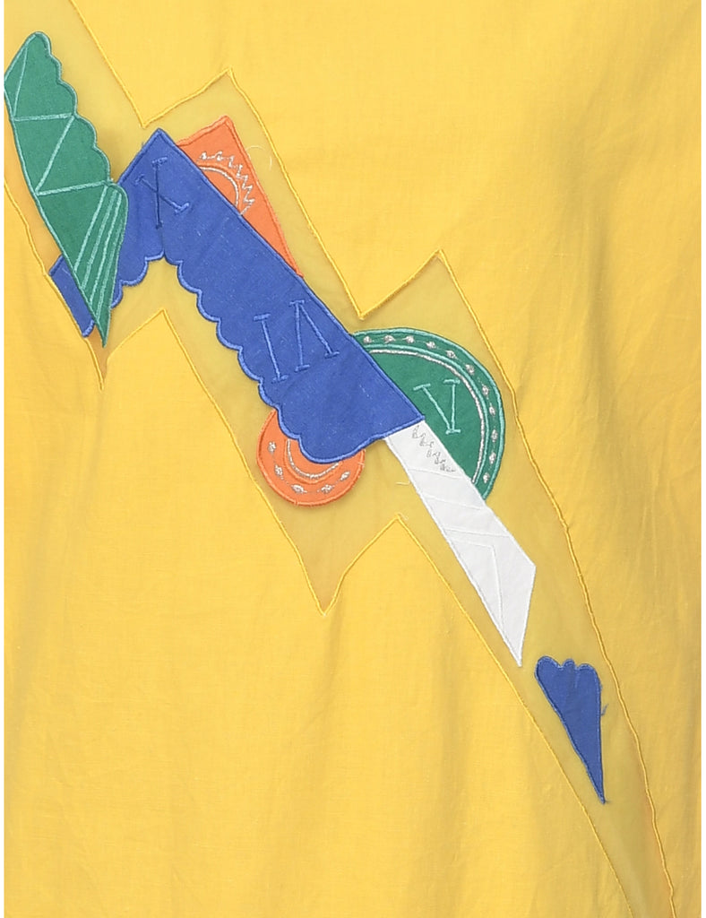 Yellow Shift Dress - L