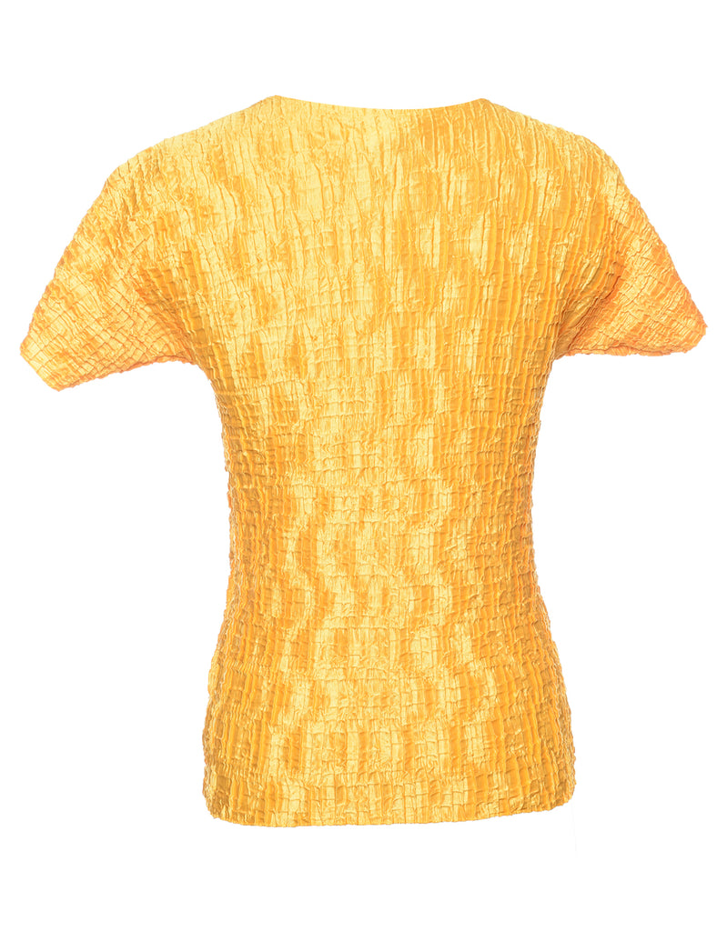 Yellow Smocked Evening Top - S