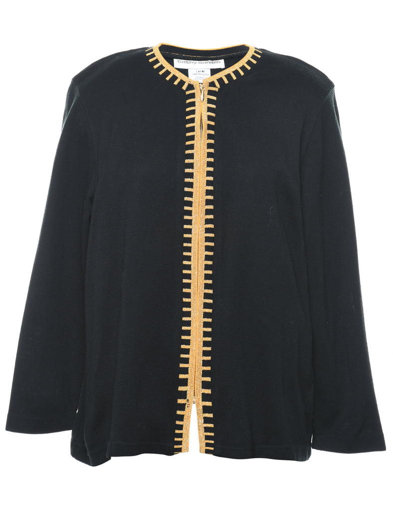 Zip Front Cardigan - L