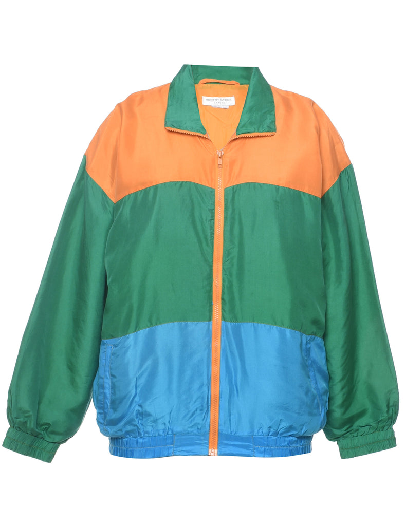 Zip Front Colour Block Jacket - L