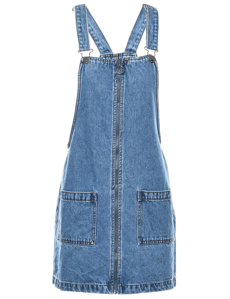 Zip Front Denim Dress - S