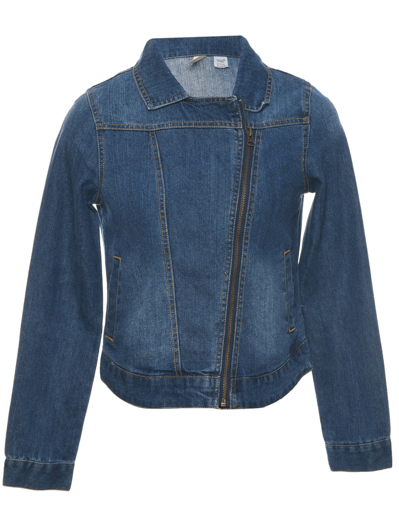 Zip Front Denim Jacket - S