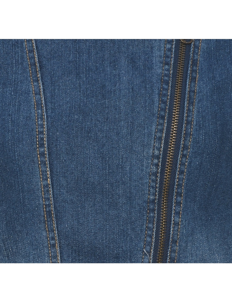Zip Front Denim Jacket - S