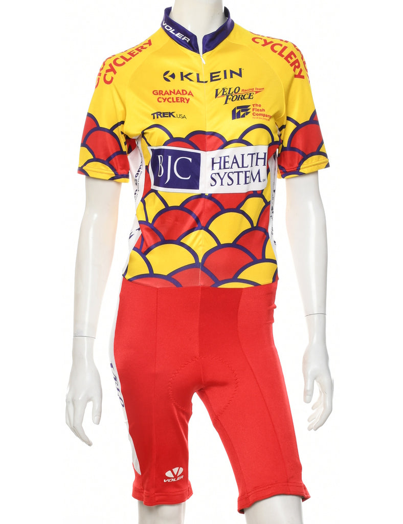 Zip Front Granada Cyclery Playsuit - L