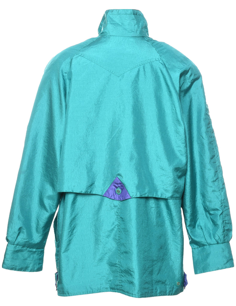 Zip Front Nylon Jacket - L