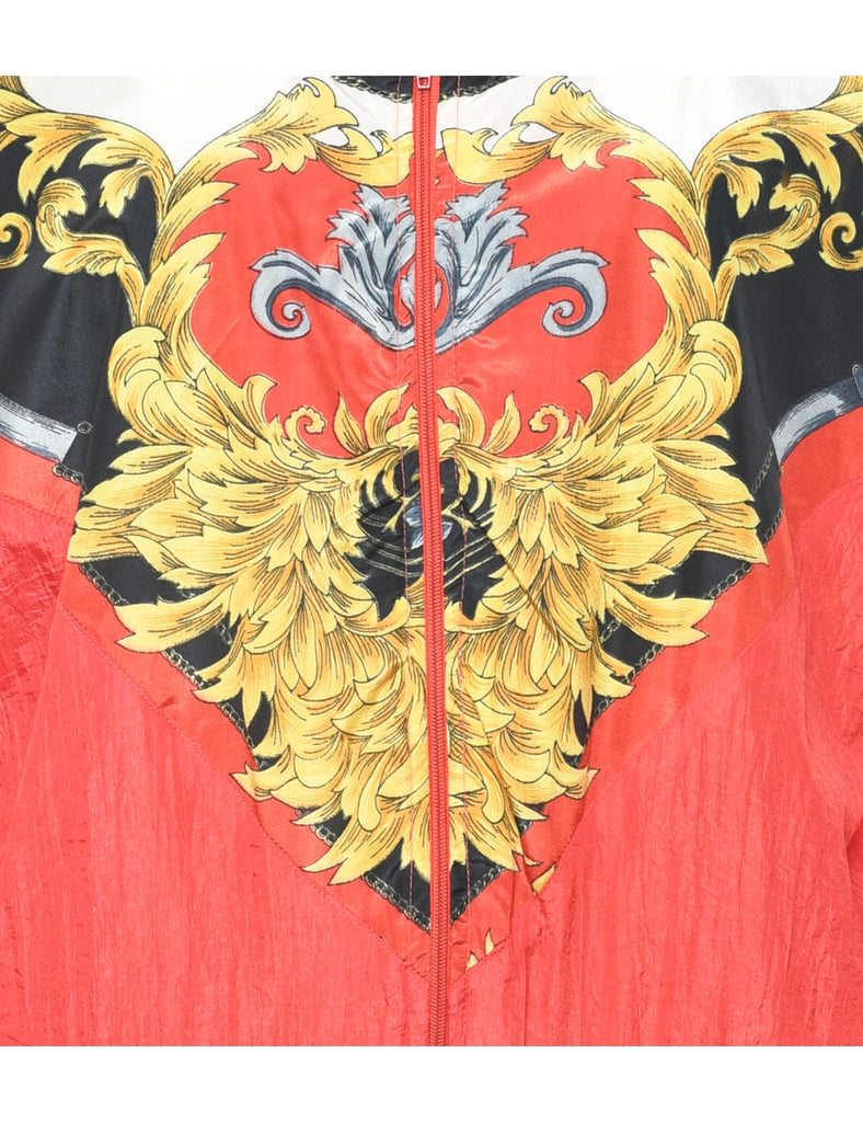 Zip Front Nylon Jacket - L