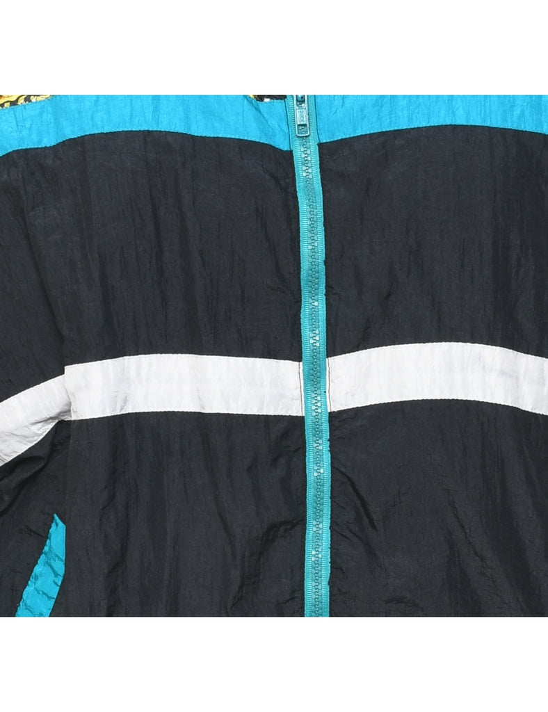 Zip Front Nylon Jacket - L