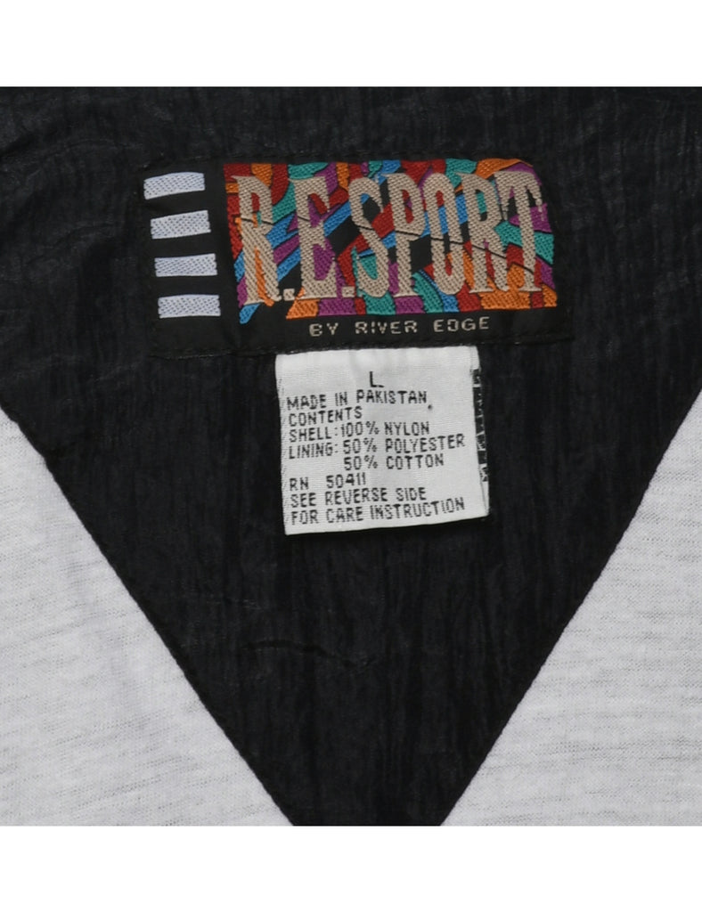 Zip Front Nylon Jacket - L