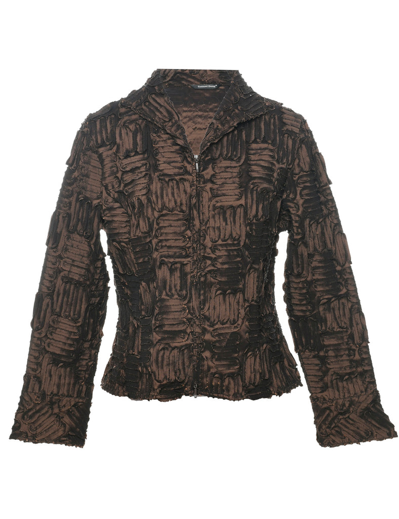 Zip Front Y2K Evening Jacket - M