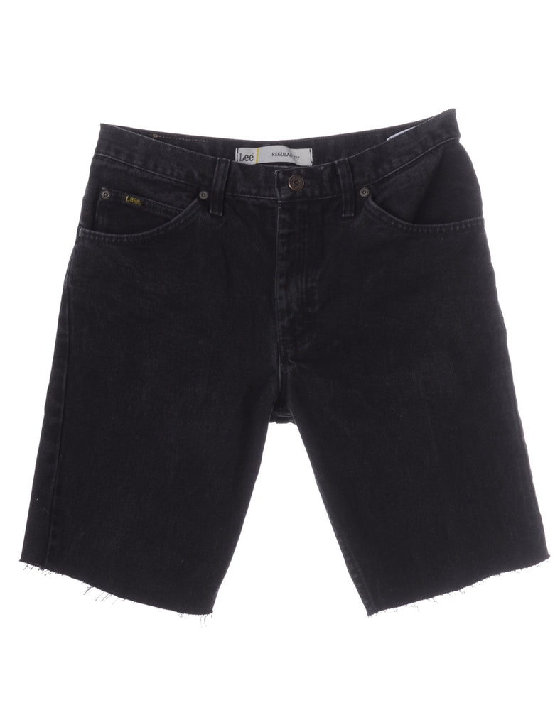 Beyond Retro Label Toby Mens Denim Shorts Black With Multiple Pockets - Shorts - Beyond Retro
