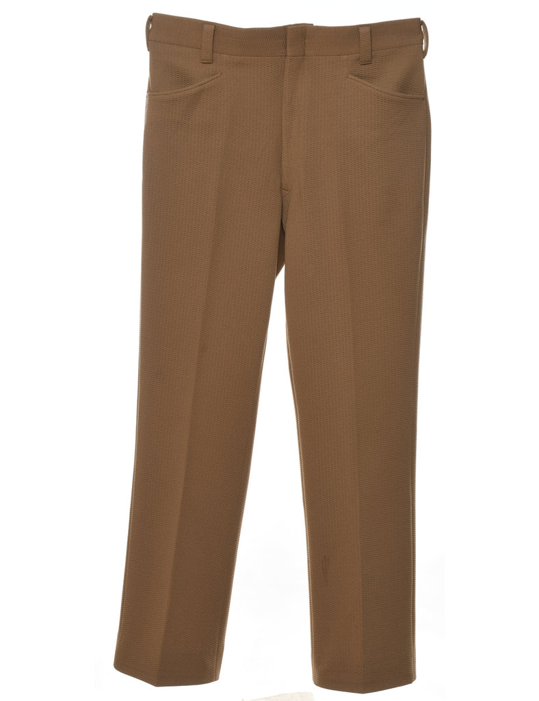 1970s Brown Classic Suit Trousers - W32 L30
