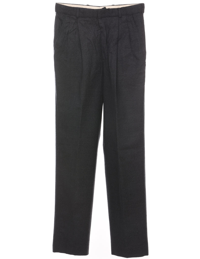 Dark Grey Classic Pleated Trousers - W28 L33
