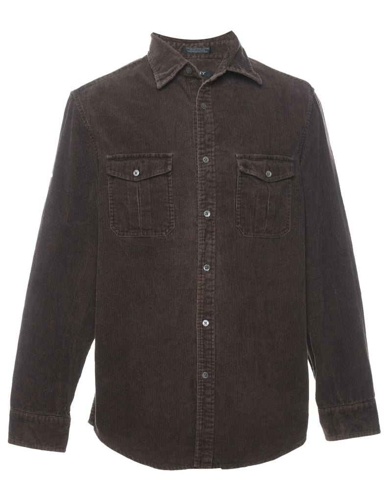 DKNY Brown Classic Corduroy Shirt - L