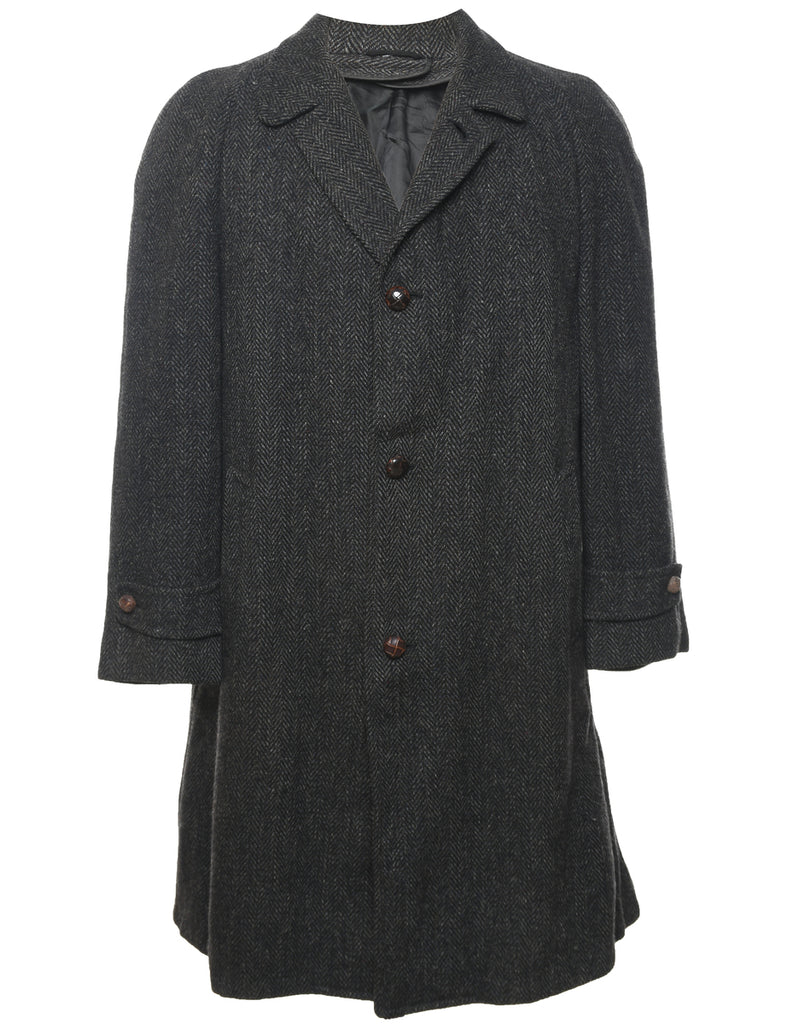 Harris Tweed Wool Coat - L