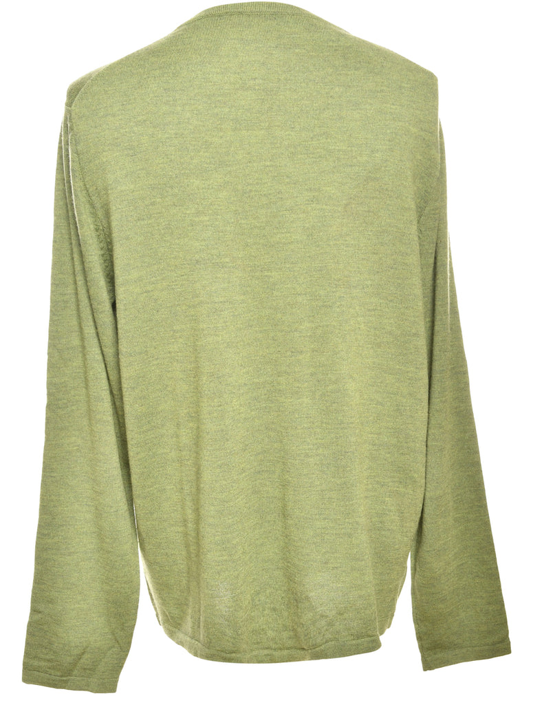 Long Sleeved Green Knit Jumper - L