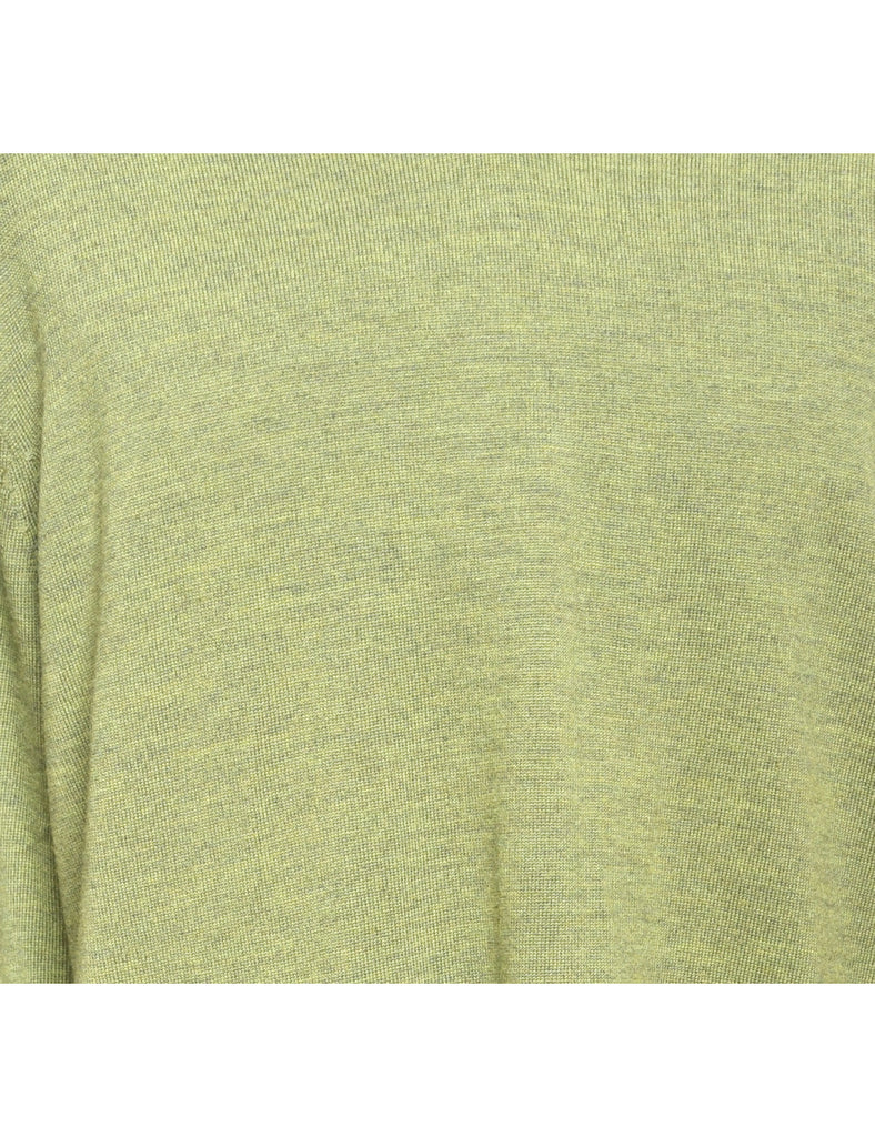 Long Sleeved Green Knit Jumper - L