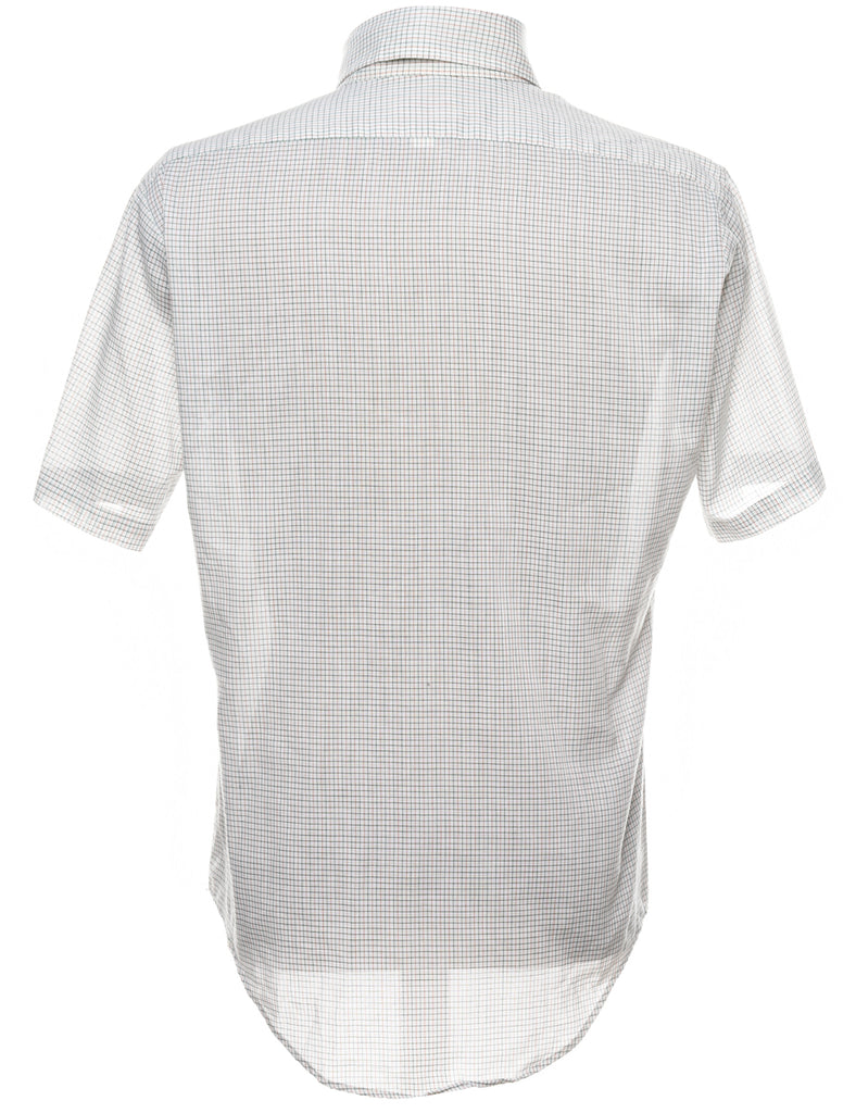 Off-White Short-Sleeve Checked Shirt - M