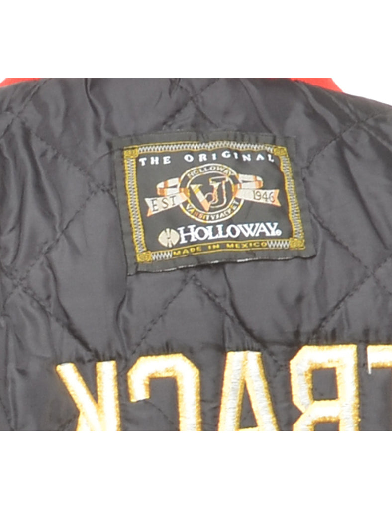 Beyond Retro Label Popper Front Bomber Jacket