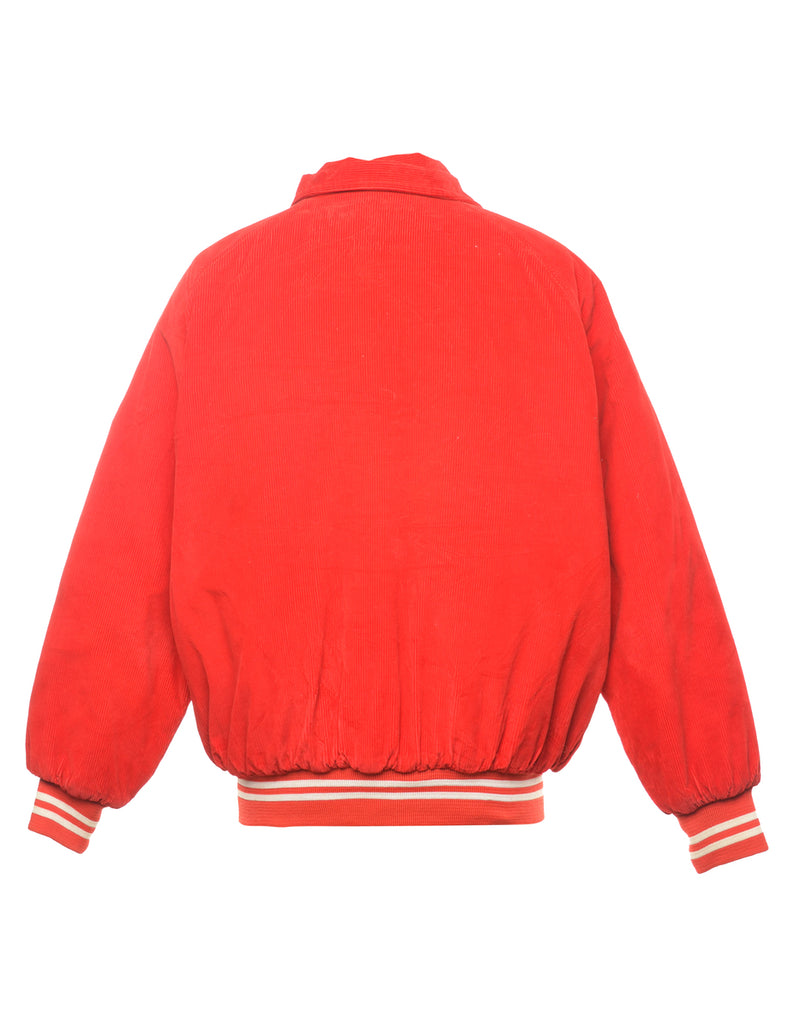 Red Corduroy Hockey Team Jacket - XL