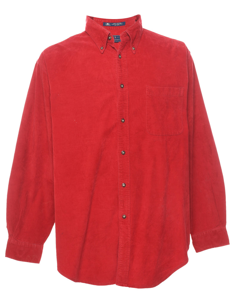 Red Corduroy Shirt - L
