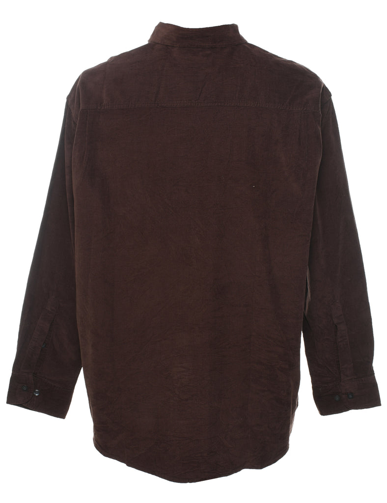 St John's Bay Brown Corduroy Shirt - L