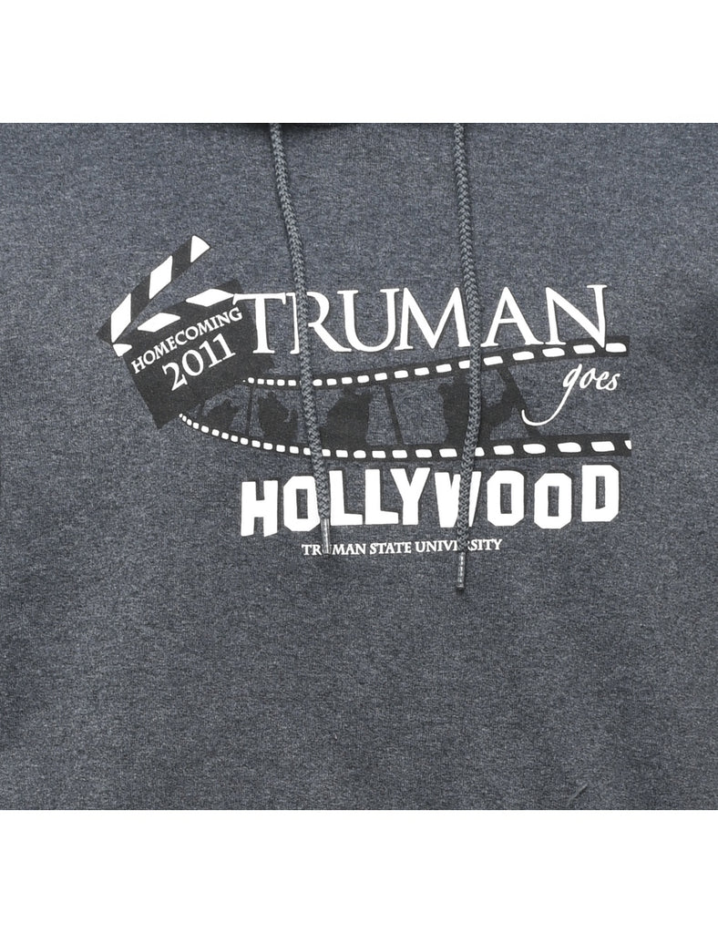 2000s Truman Hollywood Printed Hoodie - L