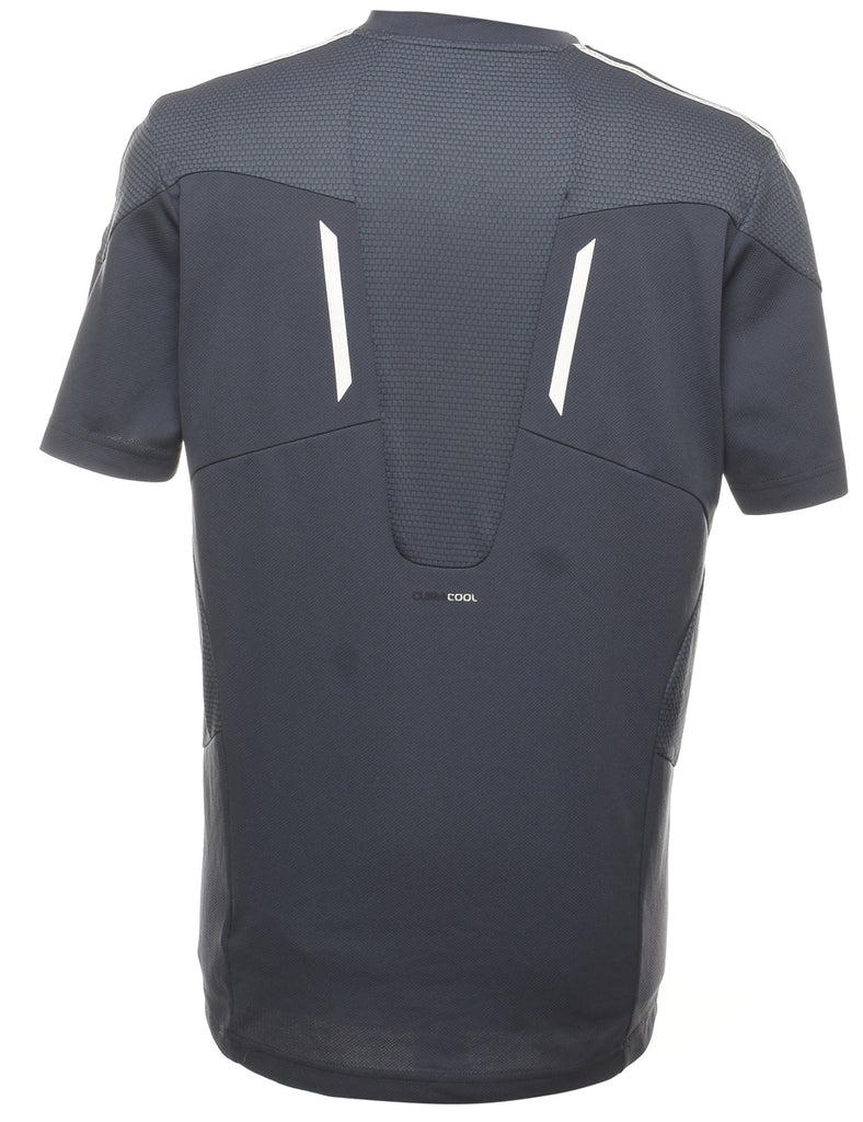 Adidas Plain Grey Nylon T-shirt - M
