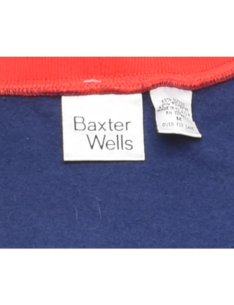Baxter & Wells Navy Plain Sweatshirt - M
