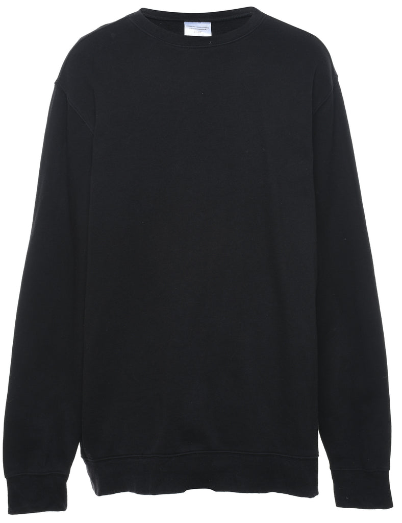 Black Plain Sweatshirt - L