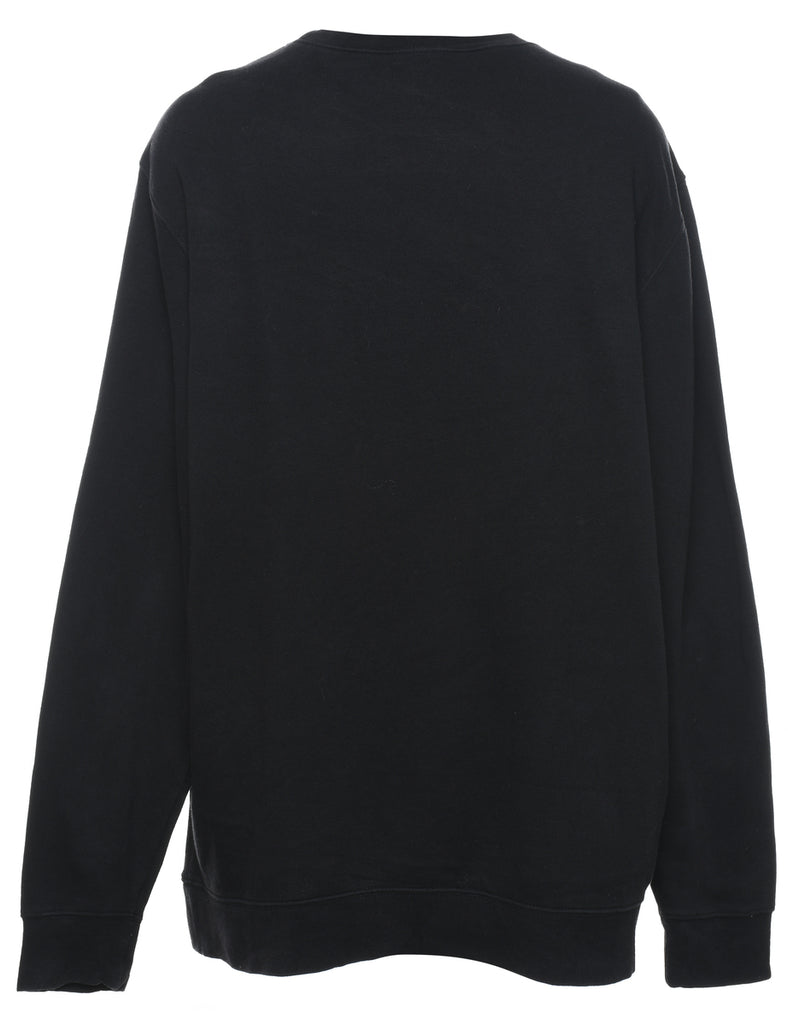 Black Plain Sweatshirt - L